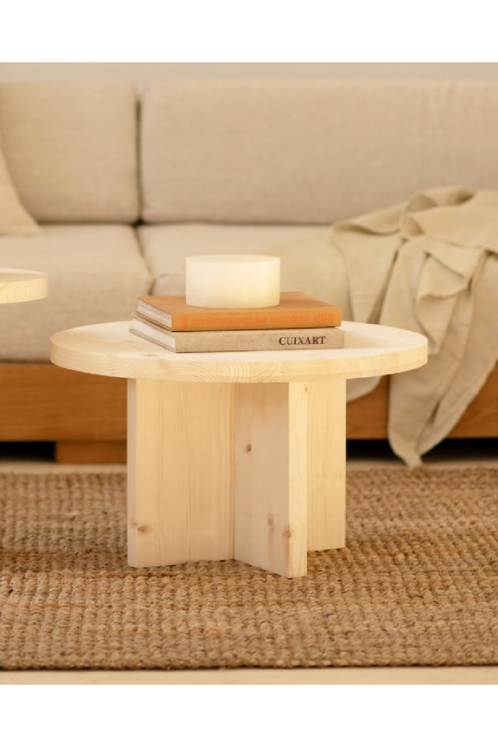Crossed Base Wooden Coffee Tables (2) | Decowood Tokyo | Oroa.com