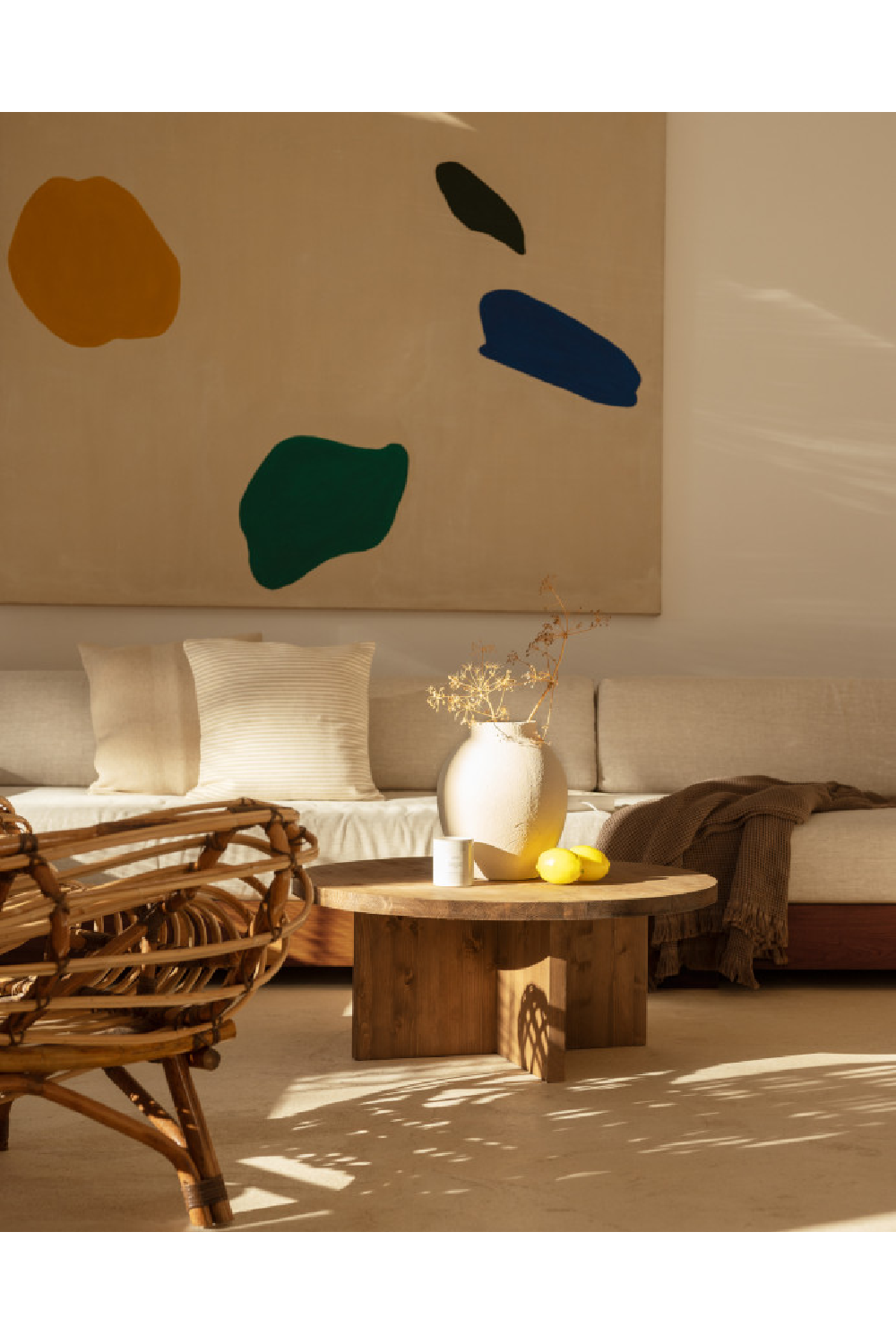 Crossed Base Wooden Coffee Tables (2) | Decowood Tokyo | Oroa.com