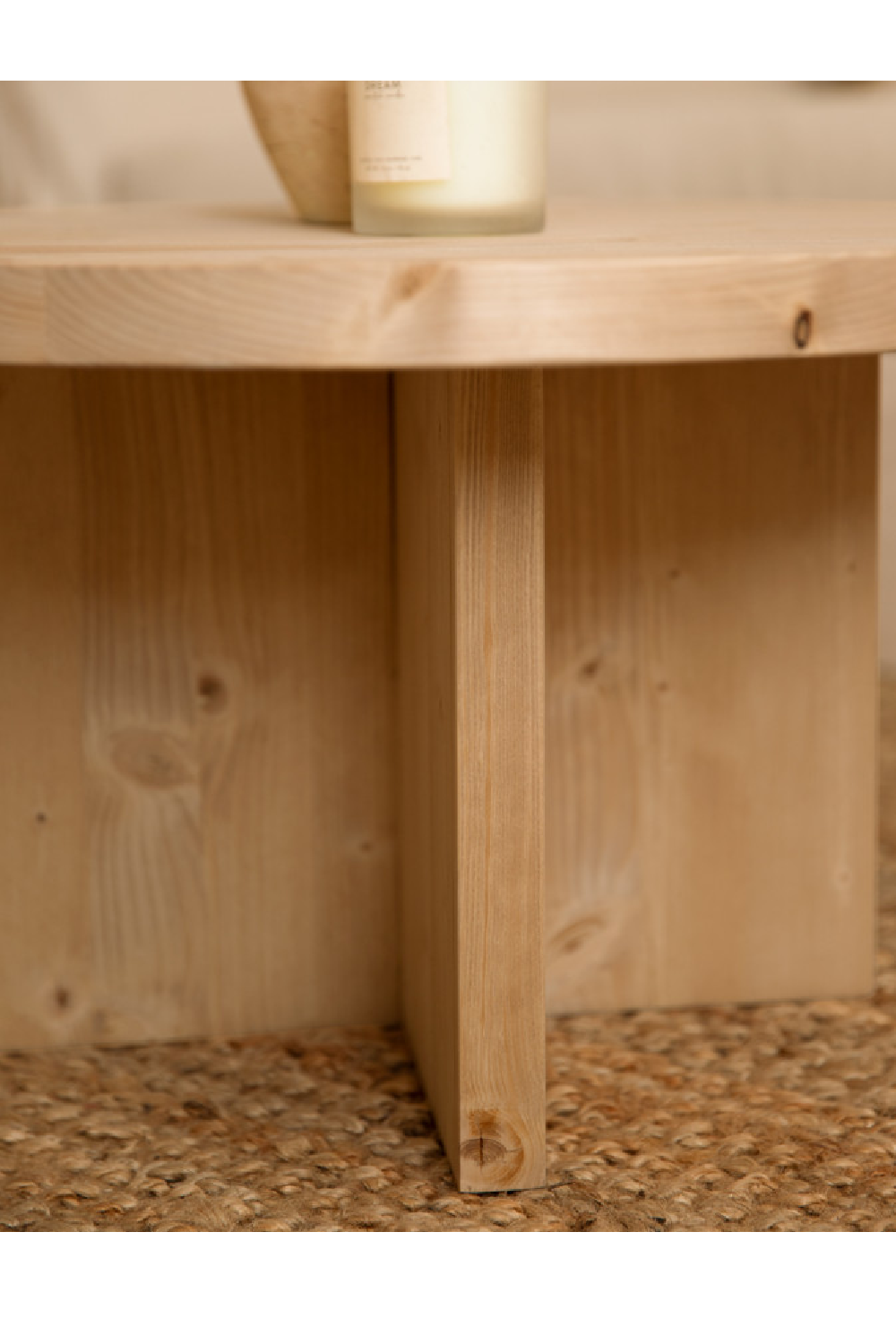 Crossed Base Wooden Coffee Tables (2) | Decowood Tokyo | Oroa.com