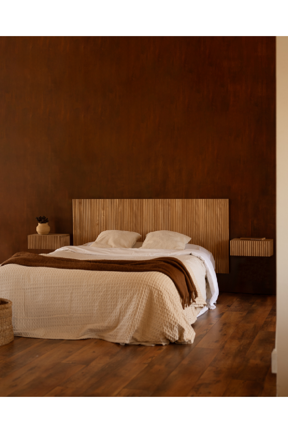 Fluted Floating Bedside Table | Decowood Bali | Oroa.com