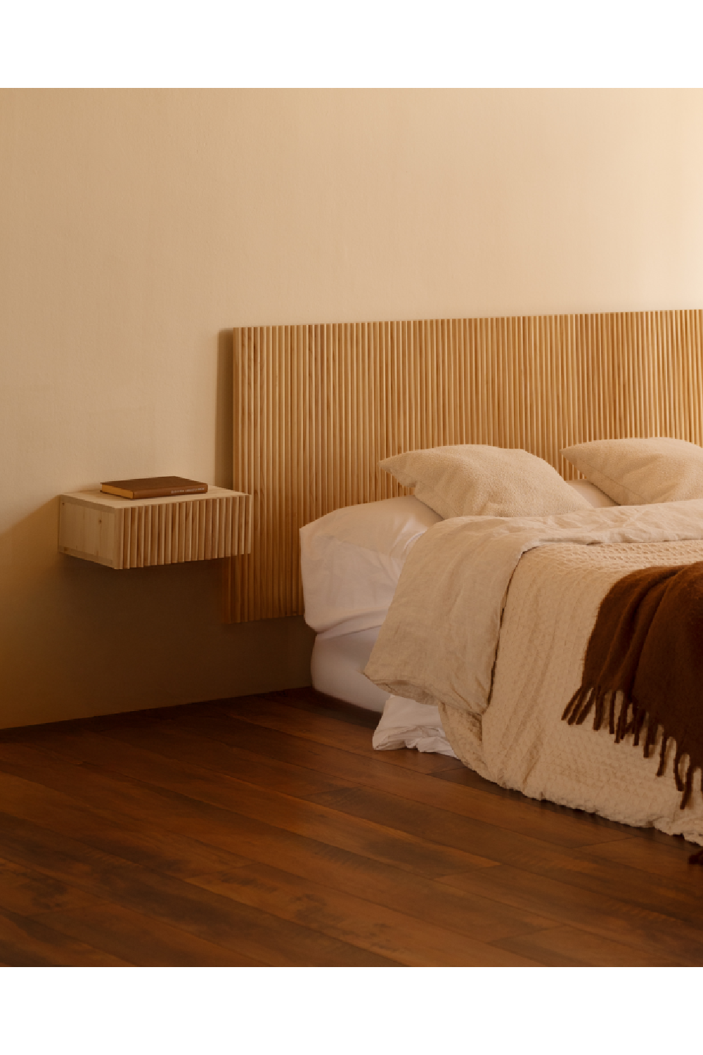 Fluted Floating Bedside Table | Decowood Bali | Oroa.com