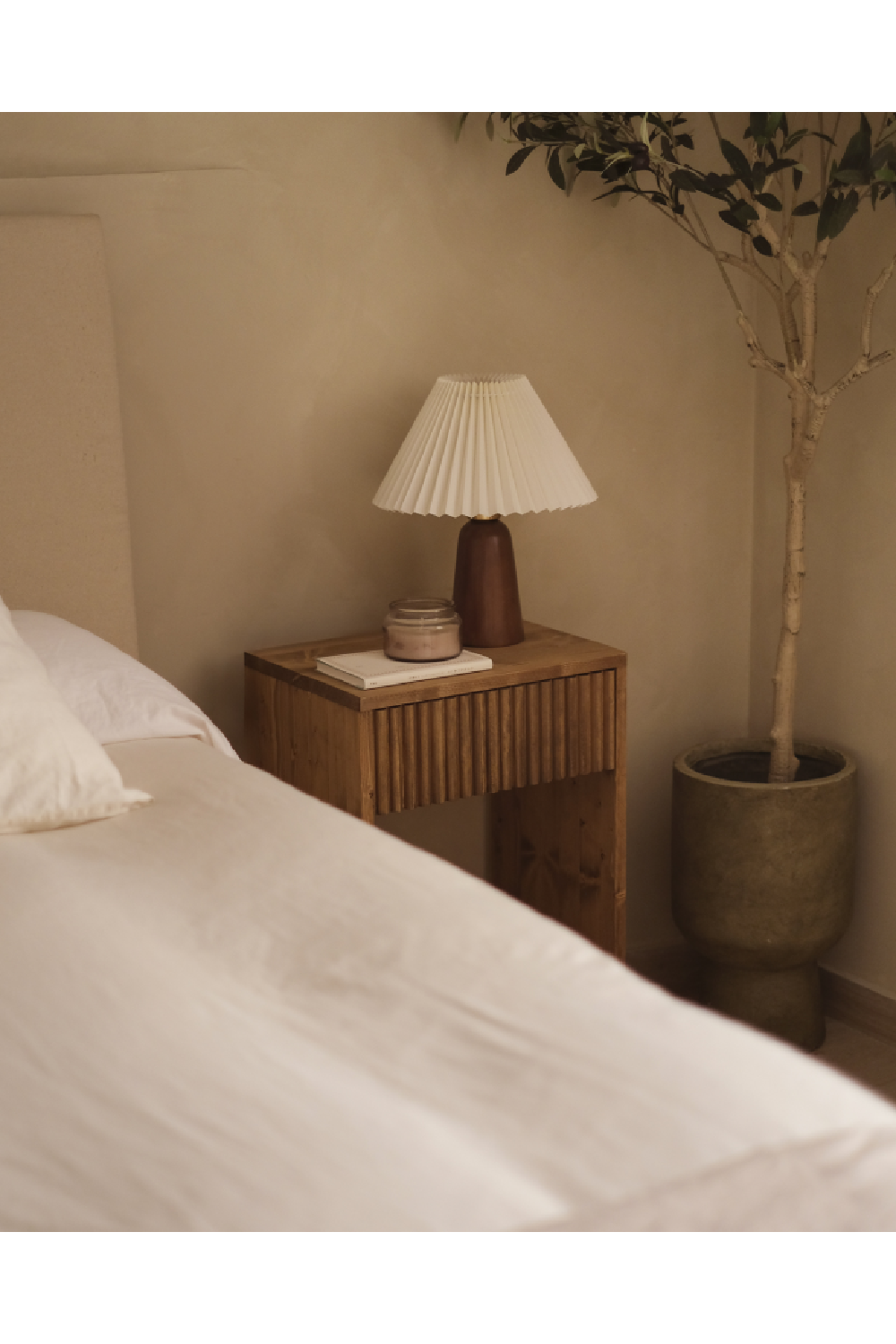 Fluted Drawer Bedside Table | Decowood Bali | Oroa.com