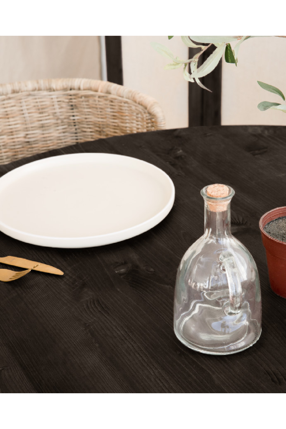 Japandi Round Dining Table | Decowood Tokyo | Oroa.com