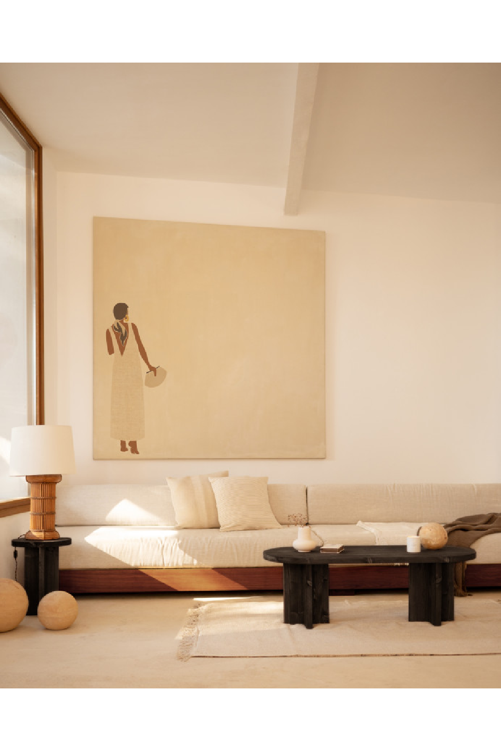 Japandi Oval Coffee Table | Decowood Tokyo | Oroa.com