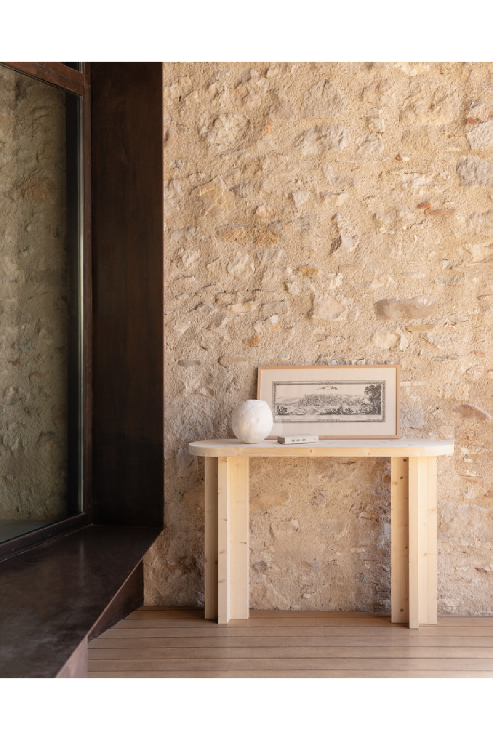 Japandi Oval Console Table | Decowood Tokyo | Oroa.com