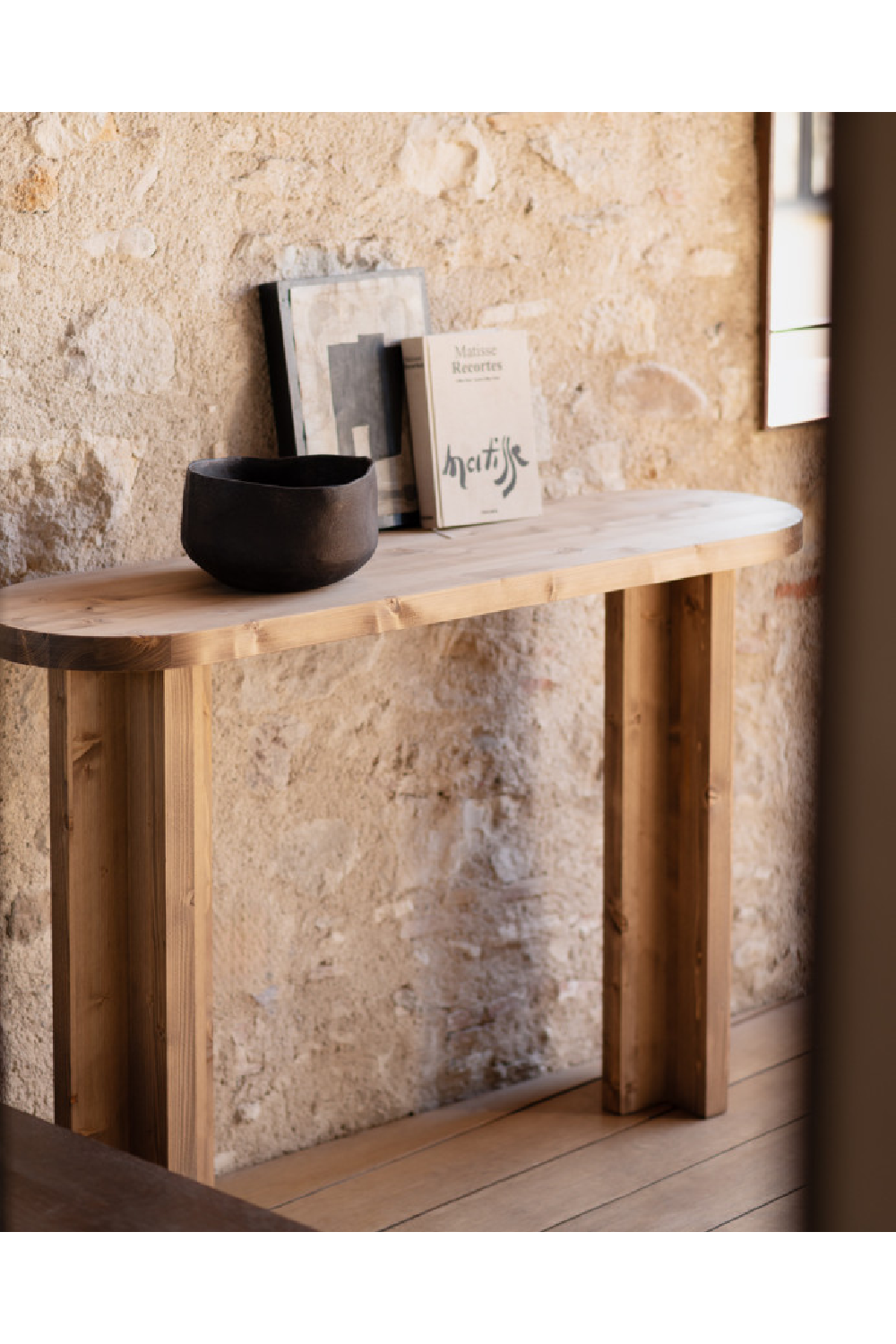 Japandi Oval Console Table | Decowood Tokyo | Oroa.com