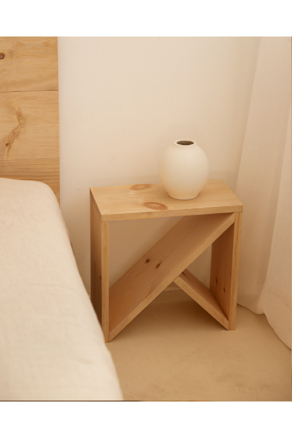 Solid Pine Side Table | Decowood Stoke | OROA.com