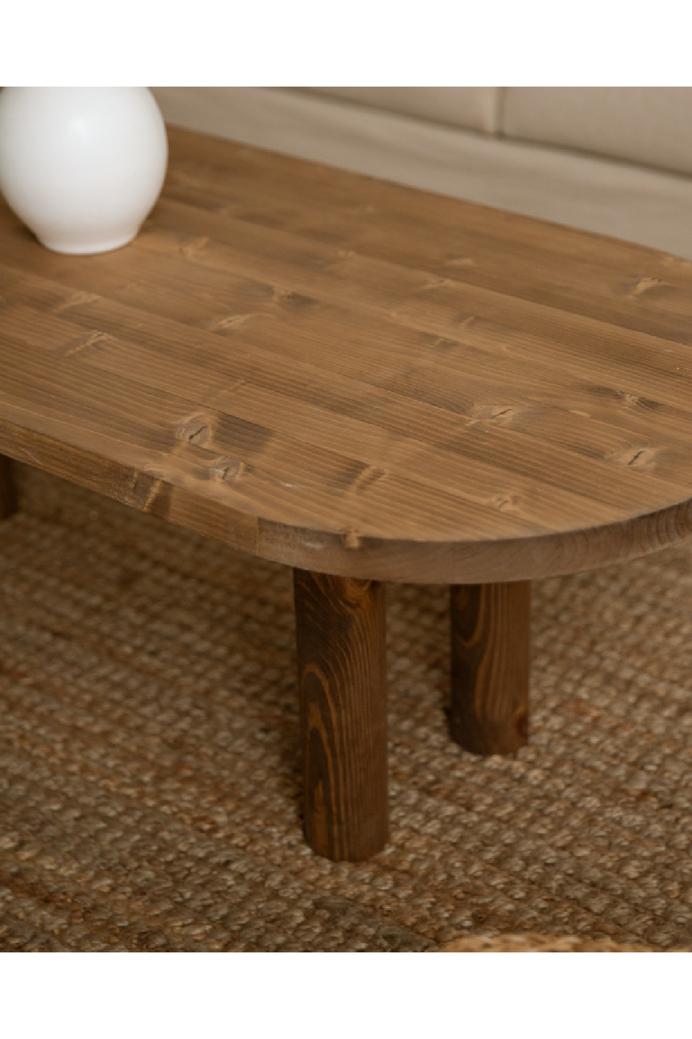 Tinted Wood Oval Coffee Table | Decowood Gina | Oroa.com