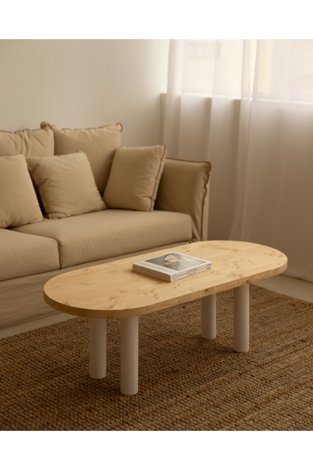 Tinted Wood Oval Coffee Table | Decowood Gina | Oroa.com