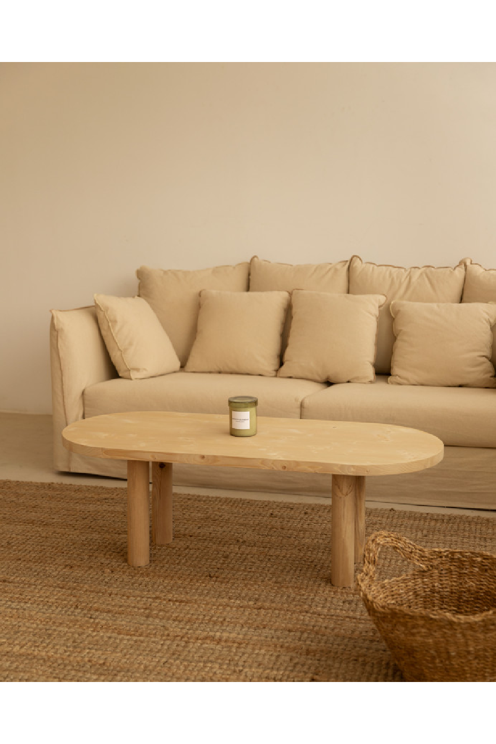 Tinted Wood Oval Coffee Table | Decowood Gina | Oroa.com