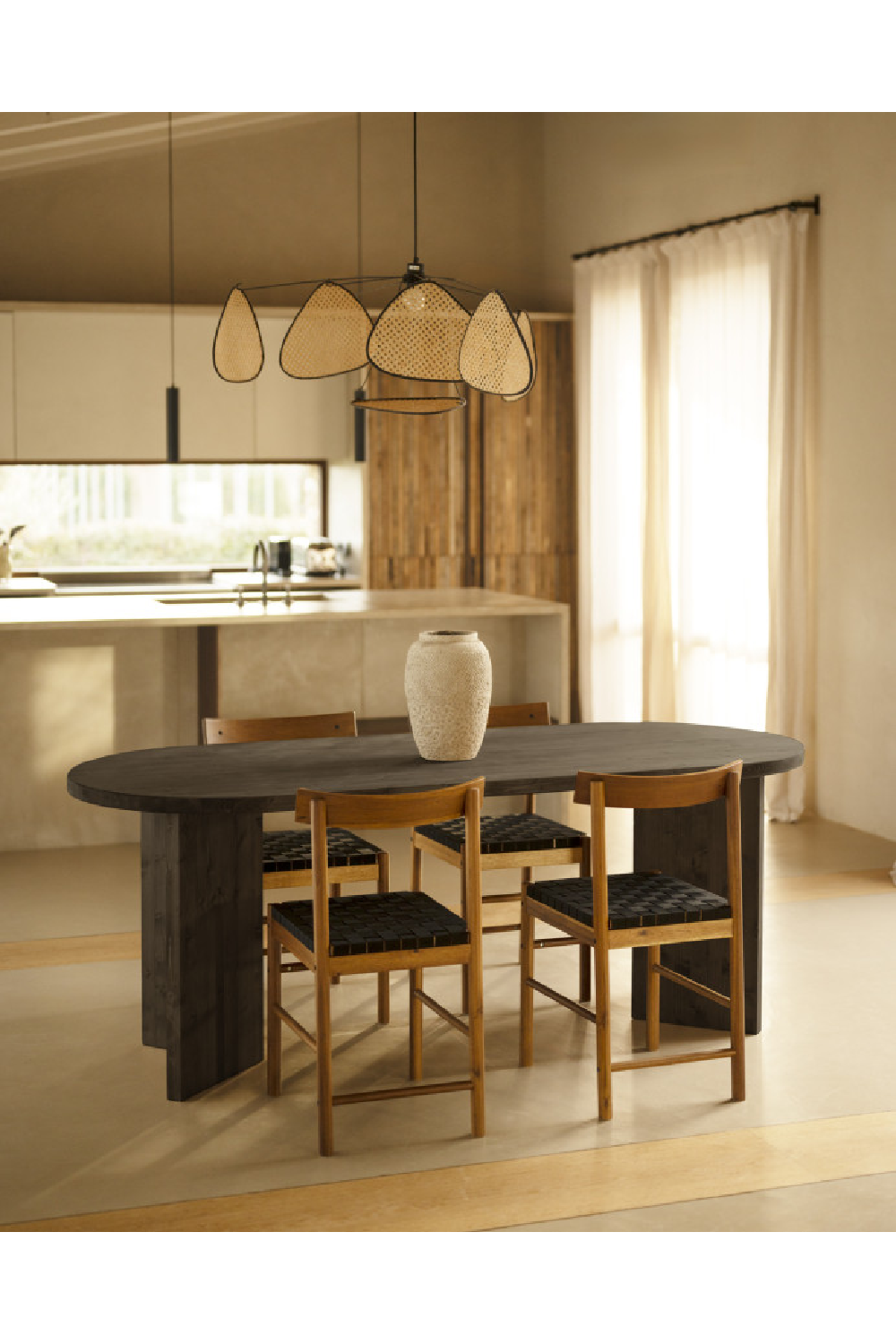 Oval Wood Dining Table | Decowood Osaka | Oroa.com