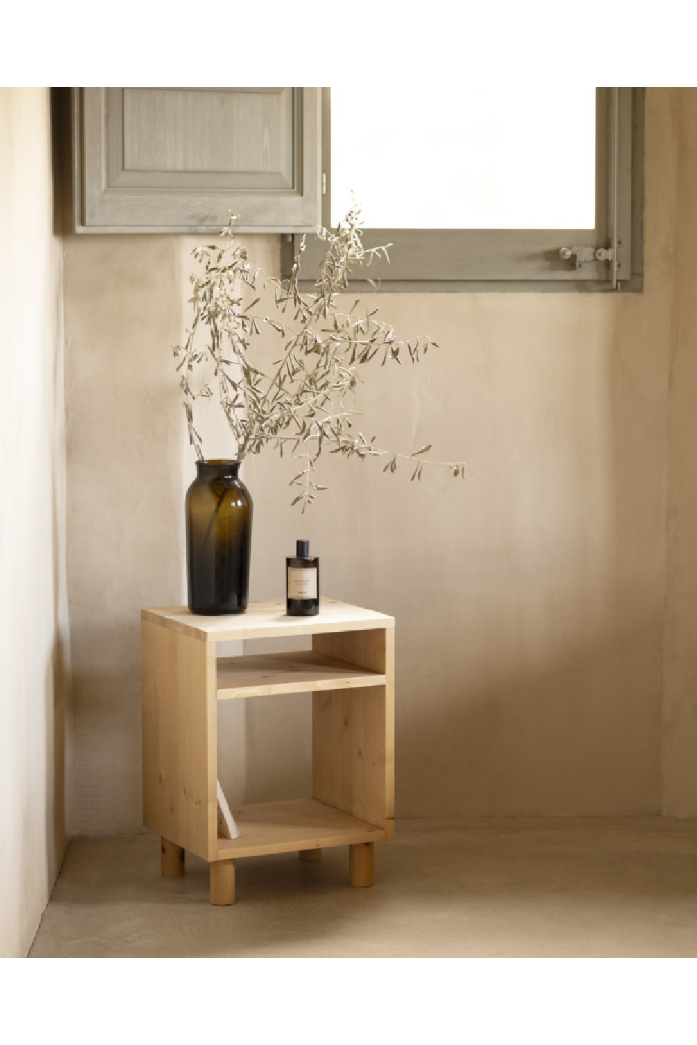 Minimalist Wooden Nightstand | Decowood Hera | Oroa.com