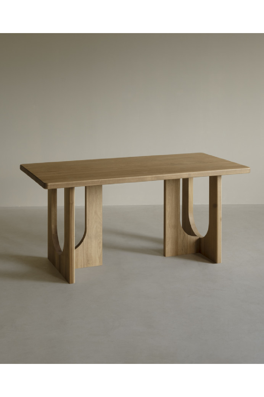 Varnished Poplar Wood Dining Table | Decowood Lua | Oroa.com