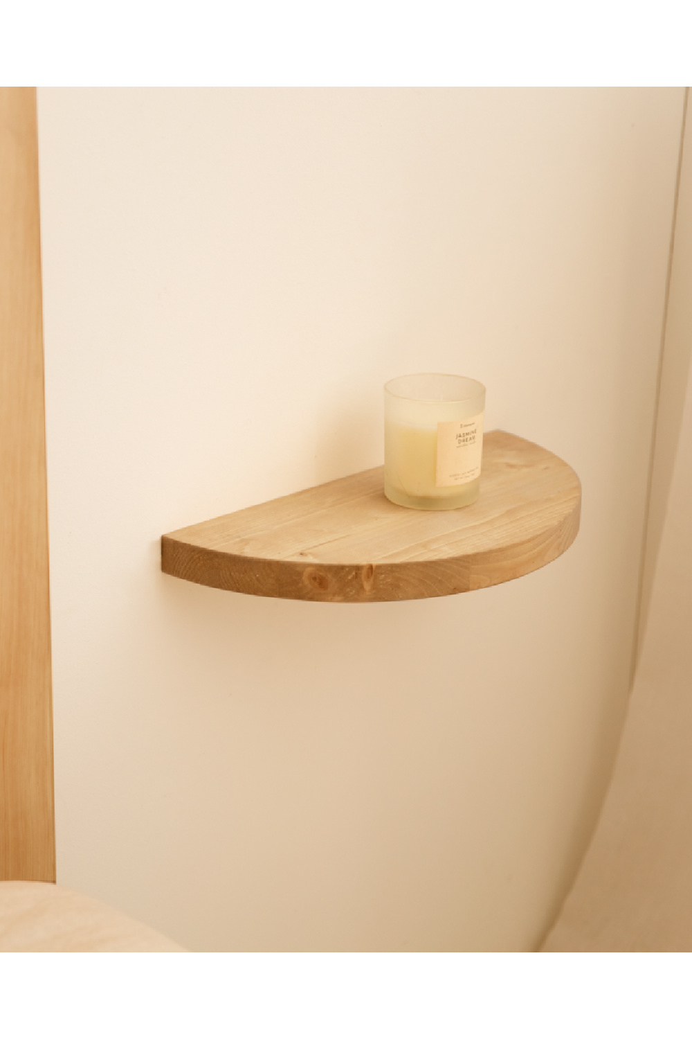 Semi-Circle Floating Bedside Tables (2) | Decowood Tokyo | Oroa.com