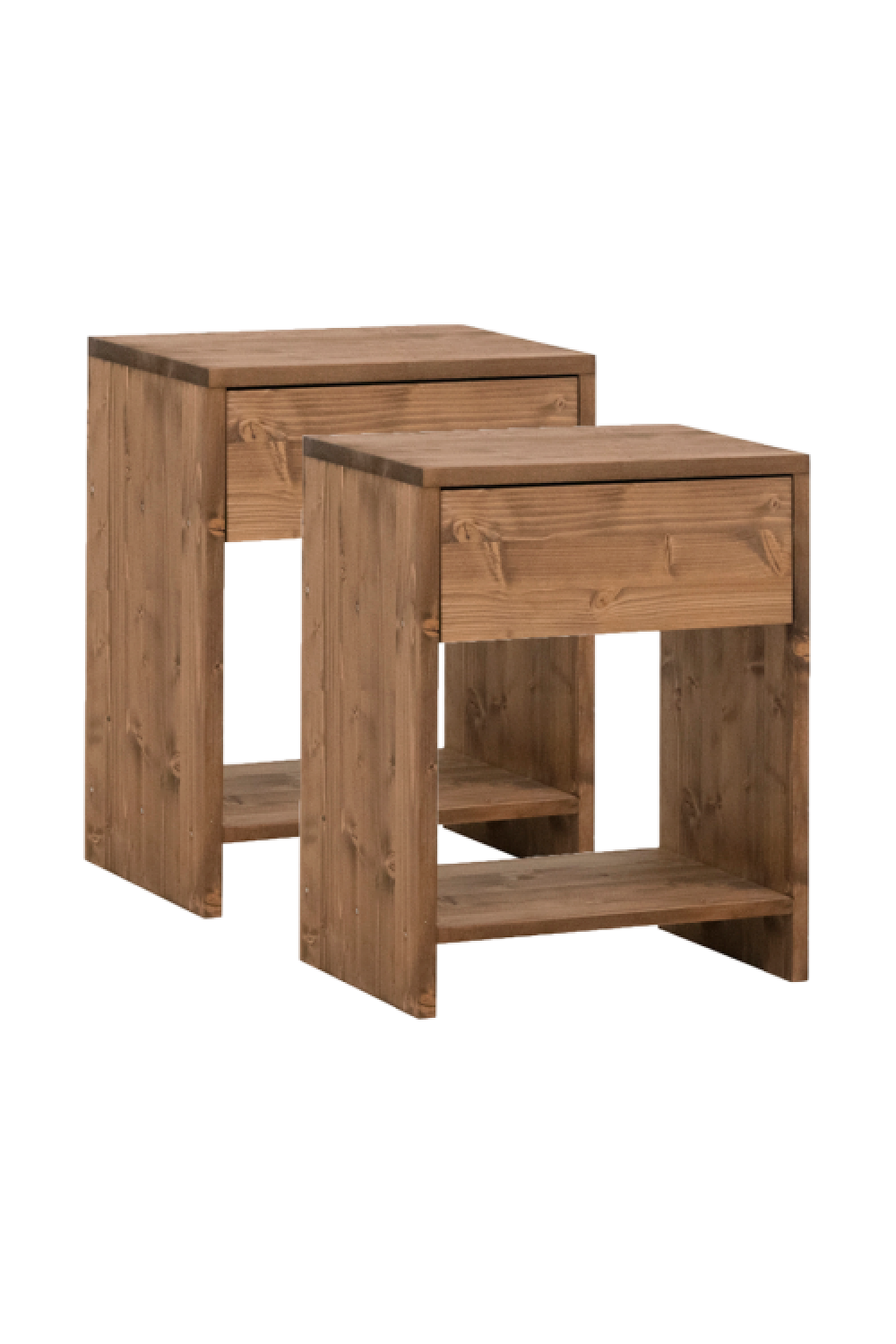 1-Drawer Wooden Bedside Tables (2) | Decowood Martina | Oroa.com