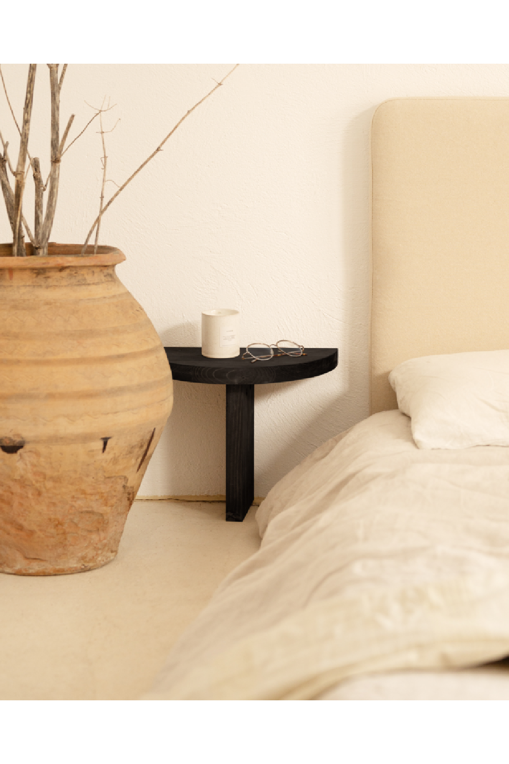 Semi-Circle Wooden Side Tables (2) | Decowood Tokyo | Oroa.com
