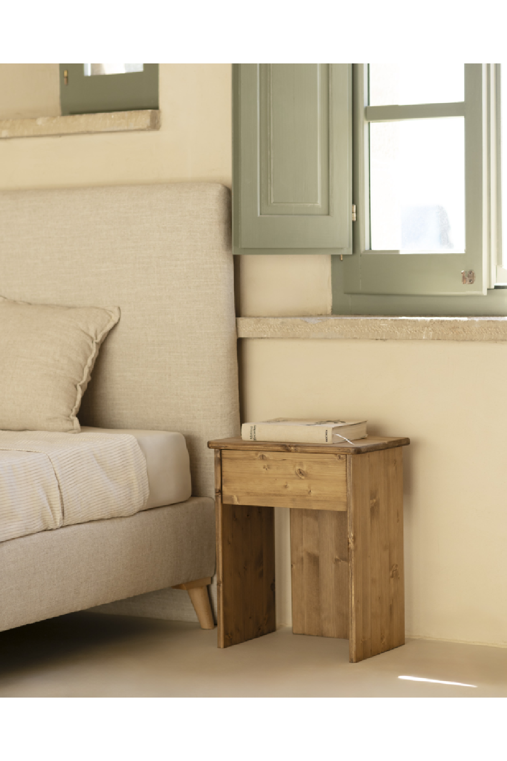 Minimalist 1-Drawer Nightstand Set (2) | Decowood Sigrid | Oroa.com