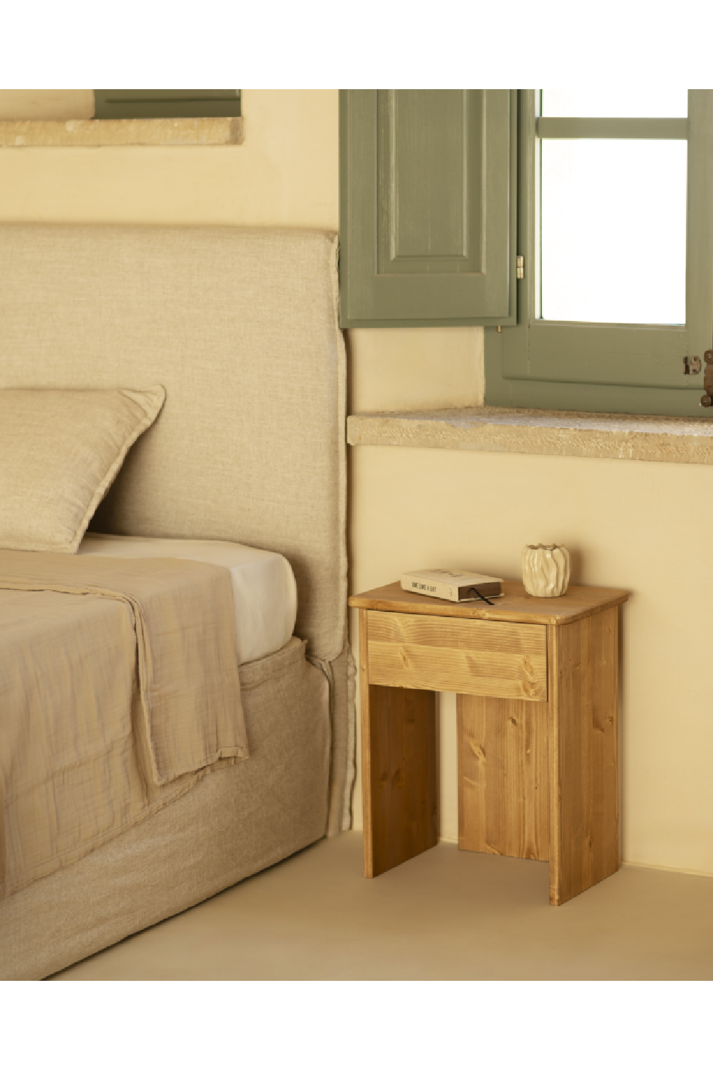 Minimalist 1-Drawer Nightstand Set (2) | Decowood Sigrid | Oroa.com