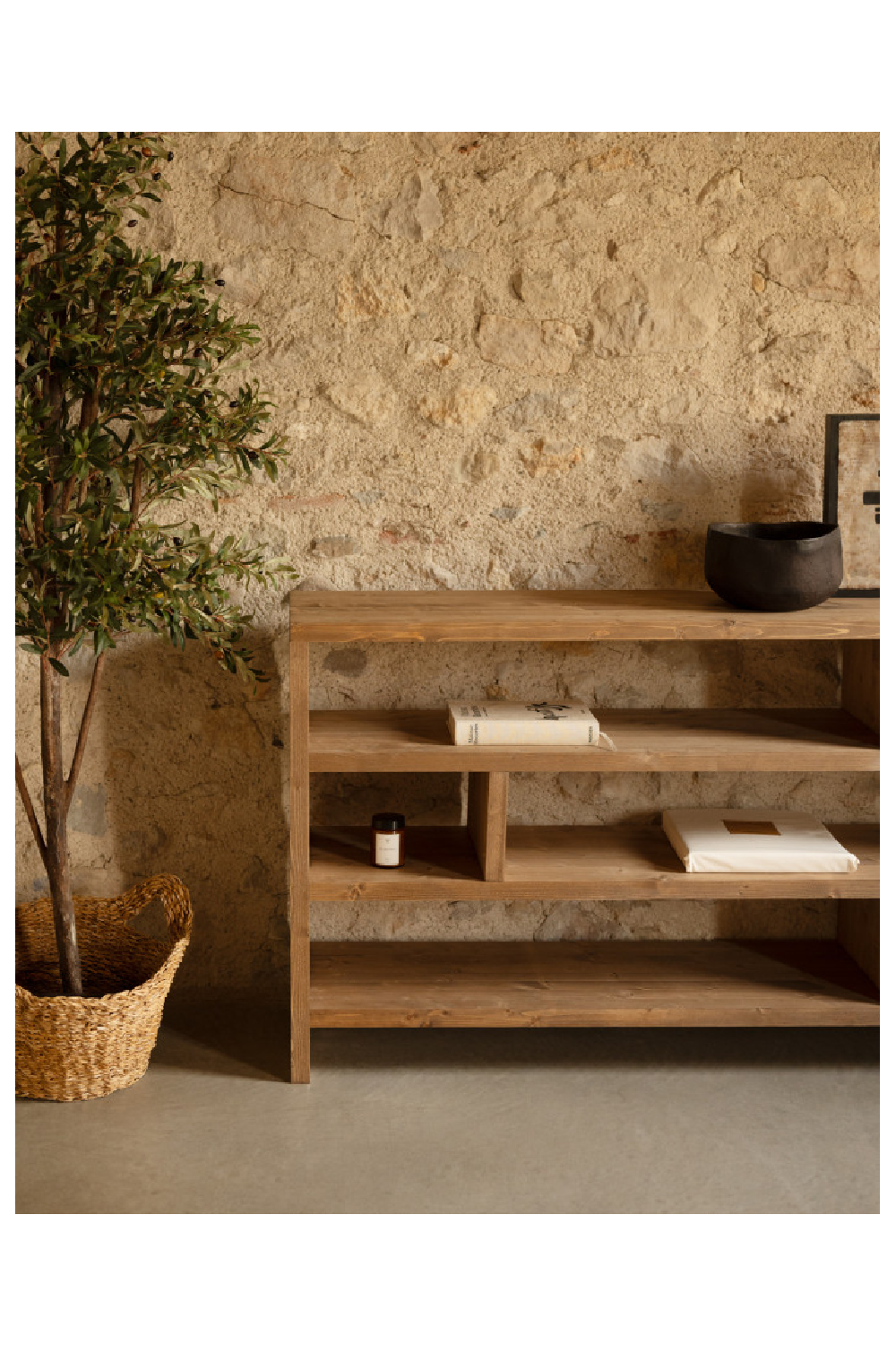 Solid Wood Low Bookshelf | Decowood Rose | OROA.com