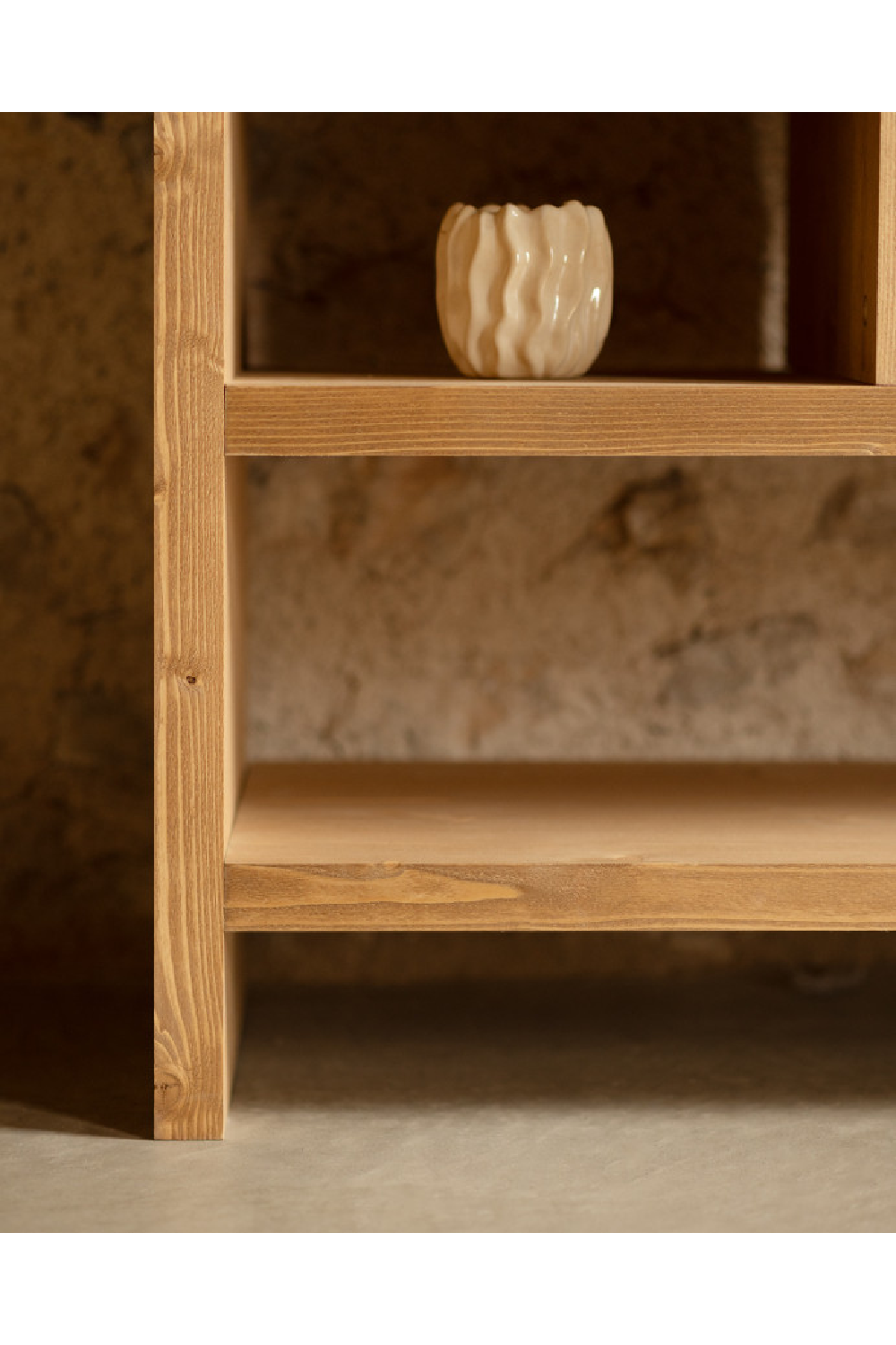 Solid Wood Low Bookshelf | Decowood Rose | OROA.com