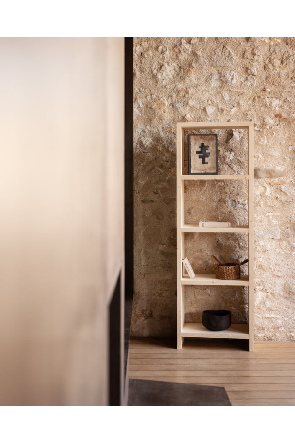 Solid Wood 4-Layer Bookcase | Decowood Rose | Oroa.com