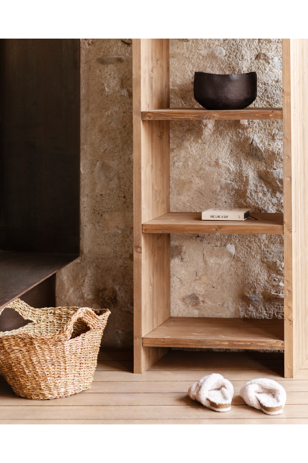 Solid Wood 4-Layer Bookcase | Decowood Rose | Oroa.com