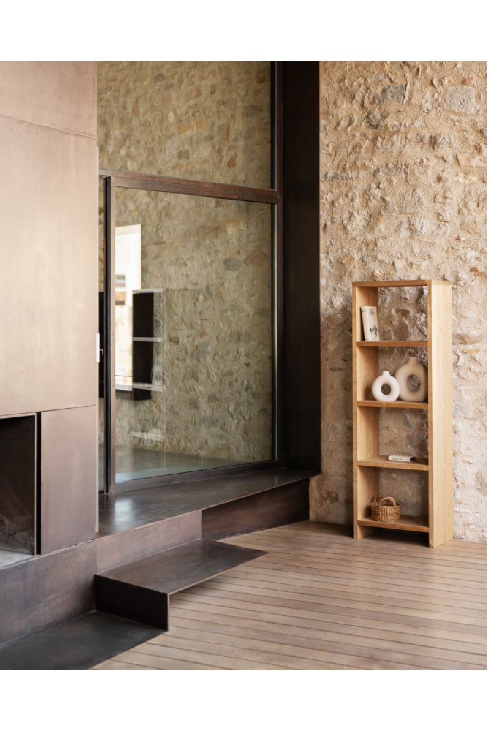 Solid Wood 4-Layer Bookcase | Decowood Rose | Oroa.com