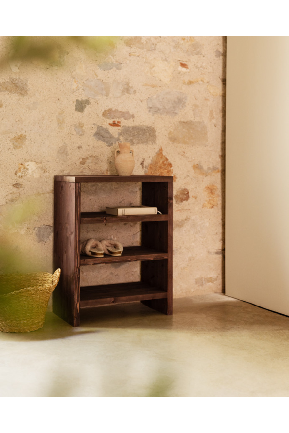 Solid Wood 3-Layer Bookcase | Decowood Rose | Oroa.com