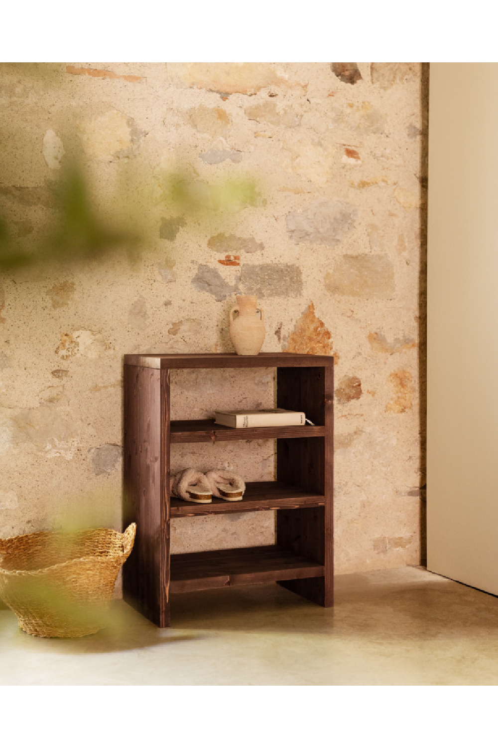 Solid Wood 3-Layer Bookcase | Decowood Rose | Oroa.com