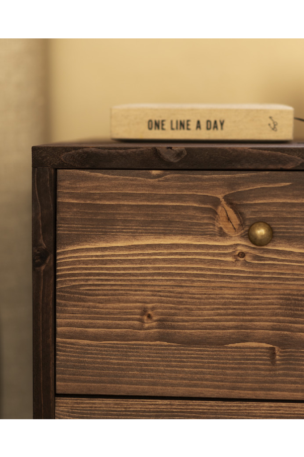 2-Drawer Wooden Bedside Table | Decowood Saura | OROA.com