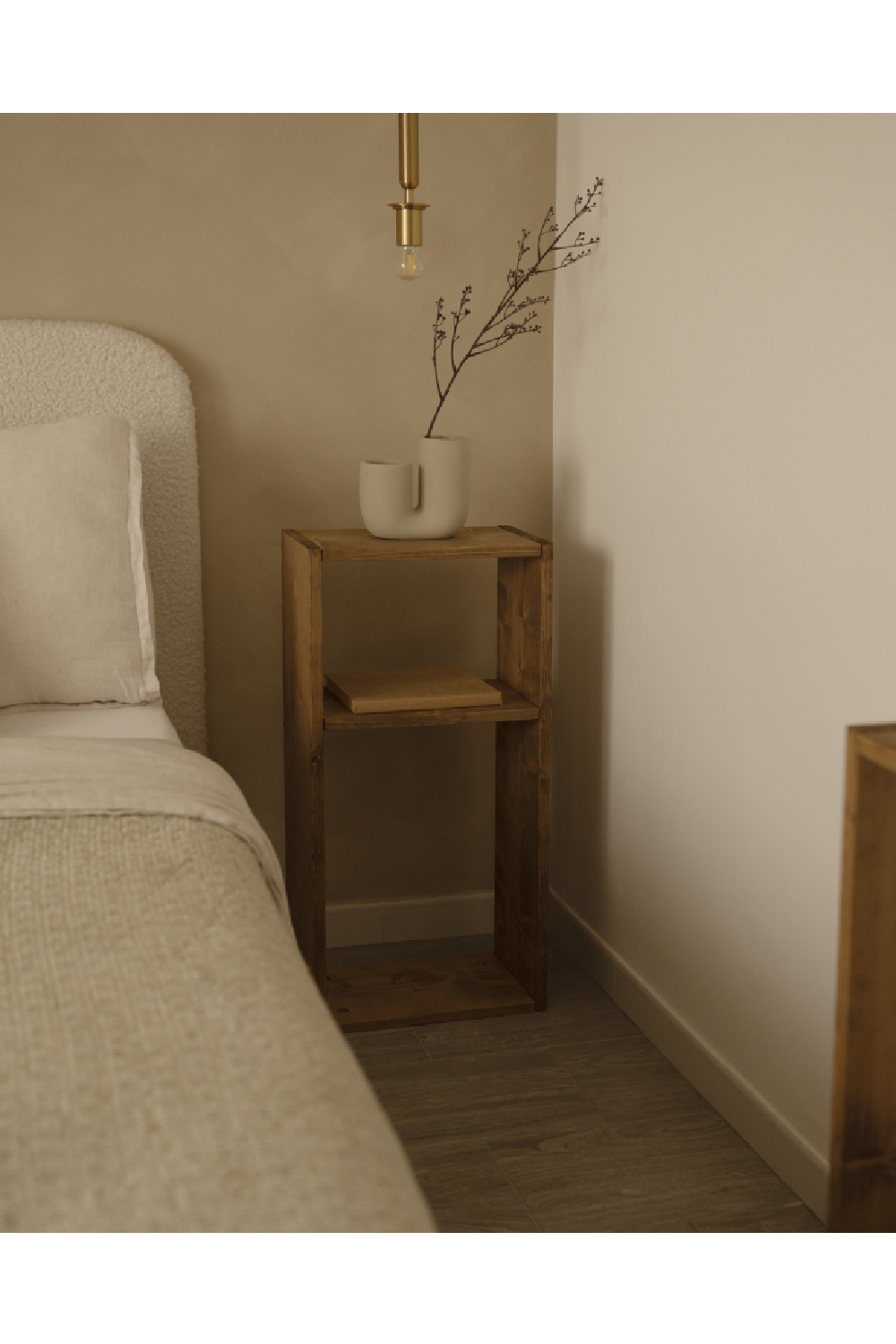 Minimalist Wooden Side Shelf | Decowood Saura | OROA.com