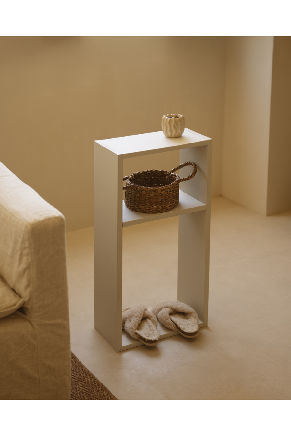 Minimalist Wooden Side Shelf | Decowood Saura | OROA.com