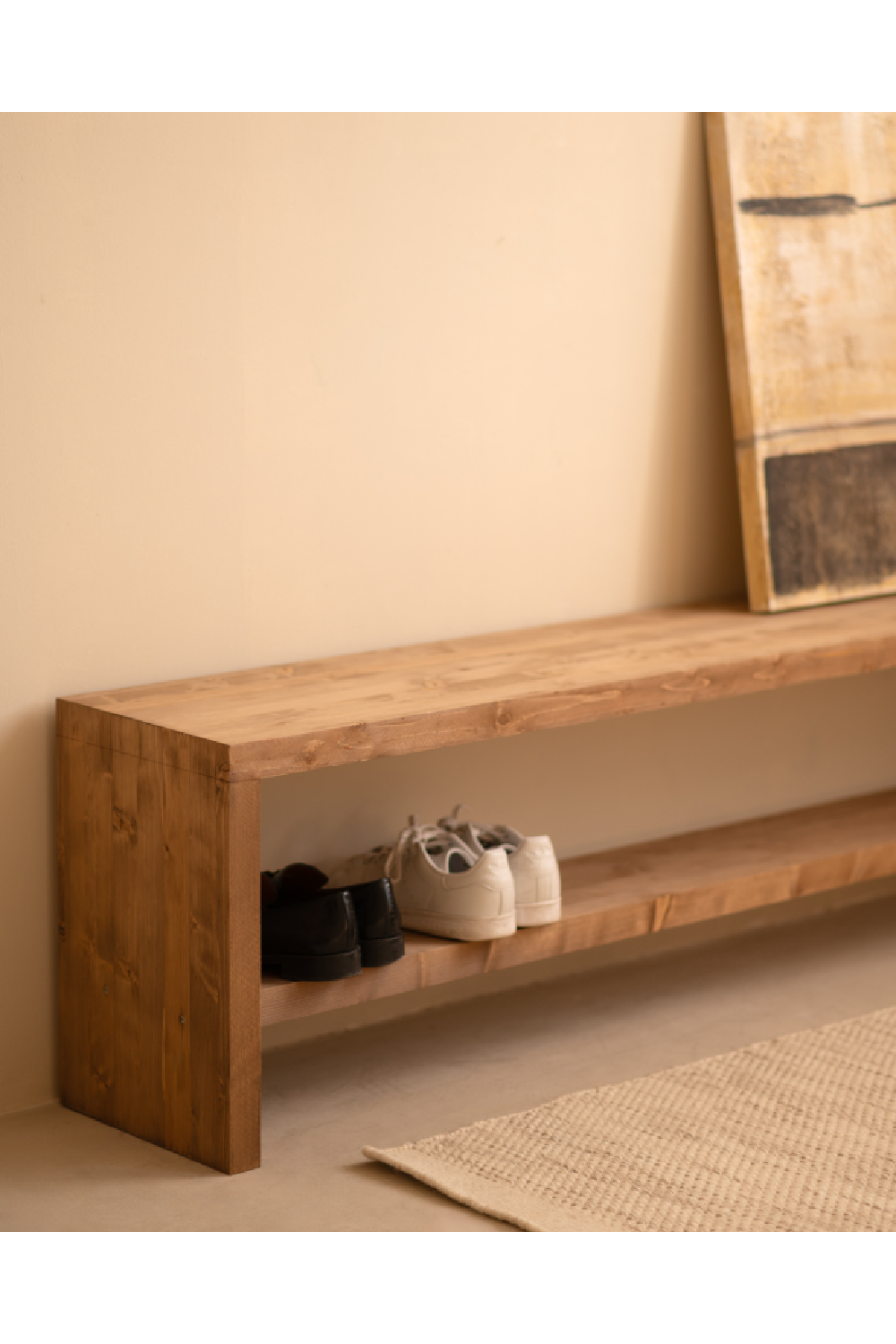 Solid Wood Shoe Bench | Decowood Telva | OROA.com