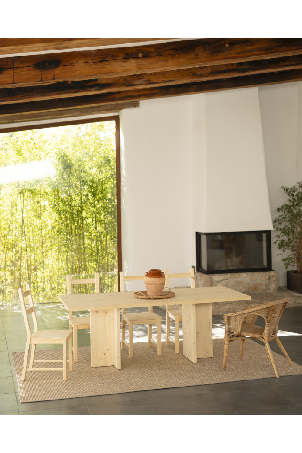 Rectangular Solid Wood Dining Table | Decowood Tena | Oroa.com