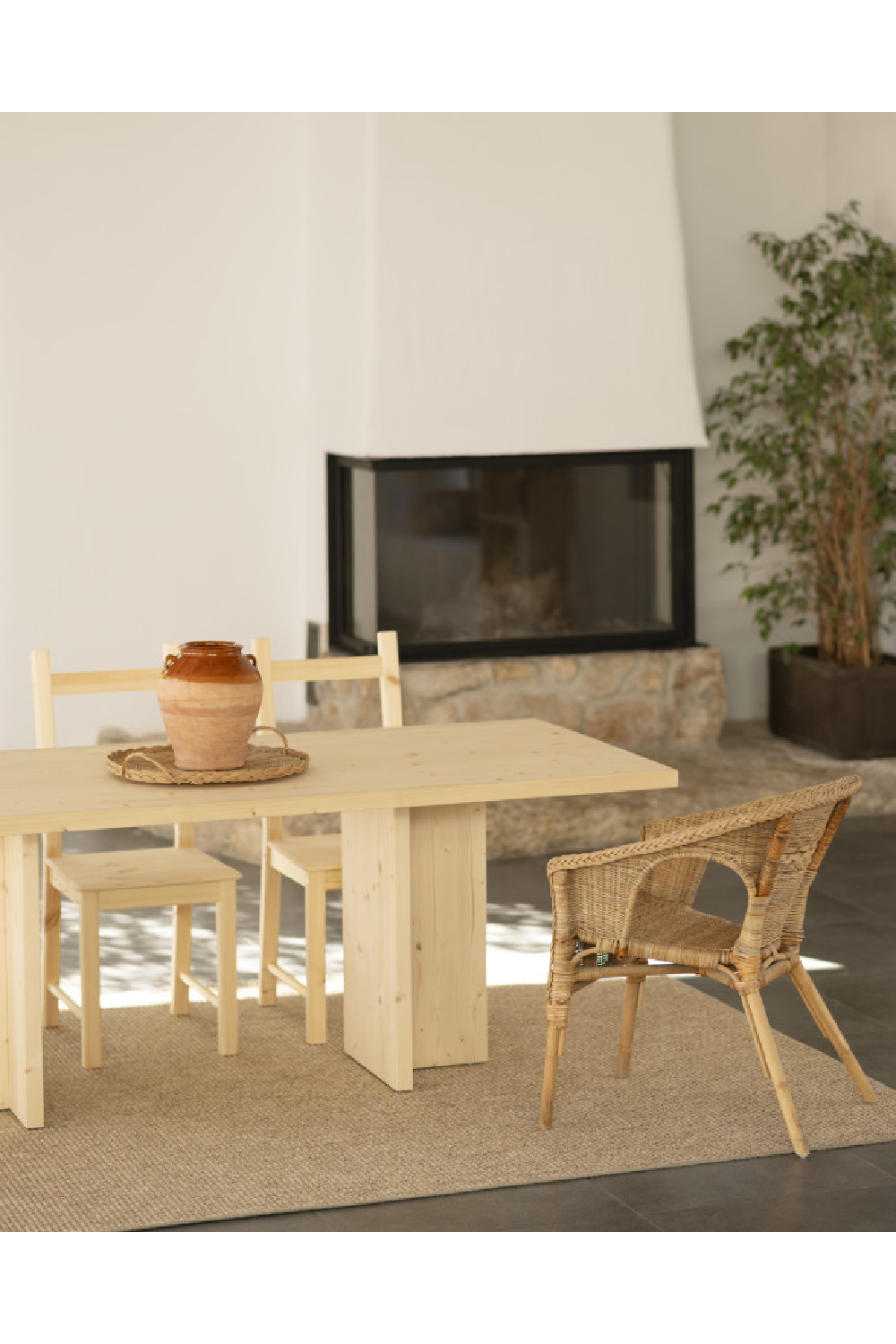 Rectangular Solid Wood Dining Table | Decowood Tena | Oroa.com