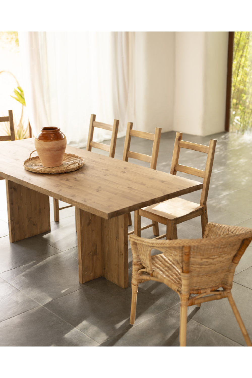 Rectangular Solid Wood Dining Table | Decowood Tena | Oroa.com