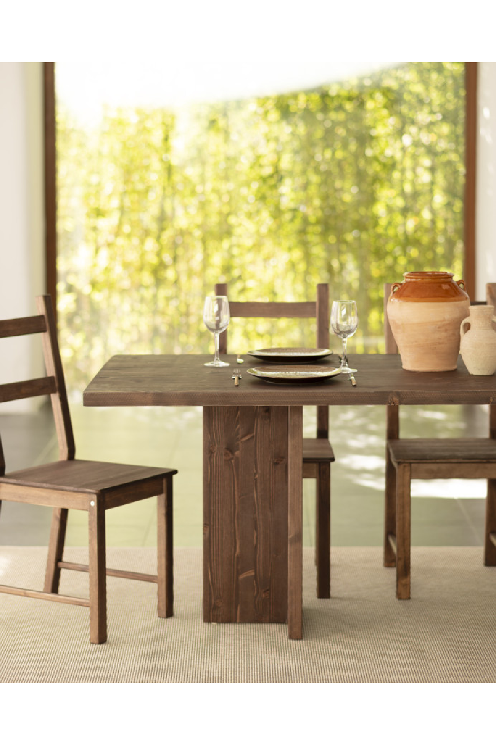 Rectangular Solid Wood Dining Table | Decowood Tena | Oroa.com