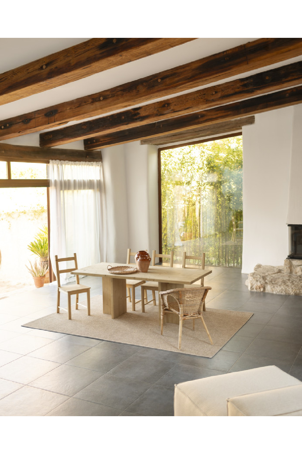 Rectangular Solid Wood Dining Table | Decowood Tena | Oroa.com