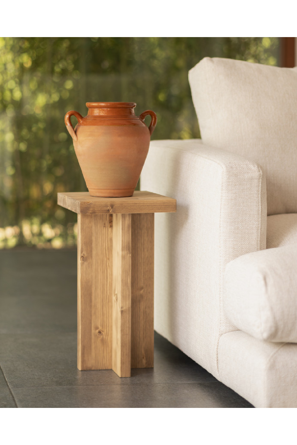 Square Solid Wood Side Table | Decowood Tena | Oroa.com