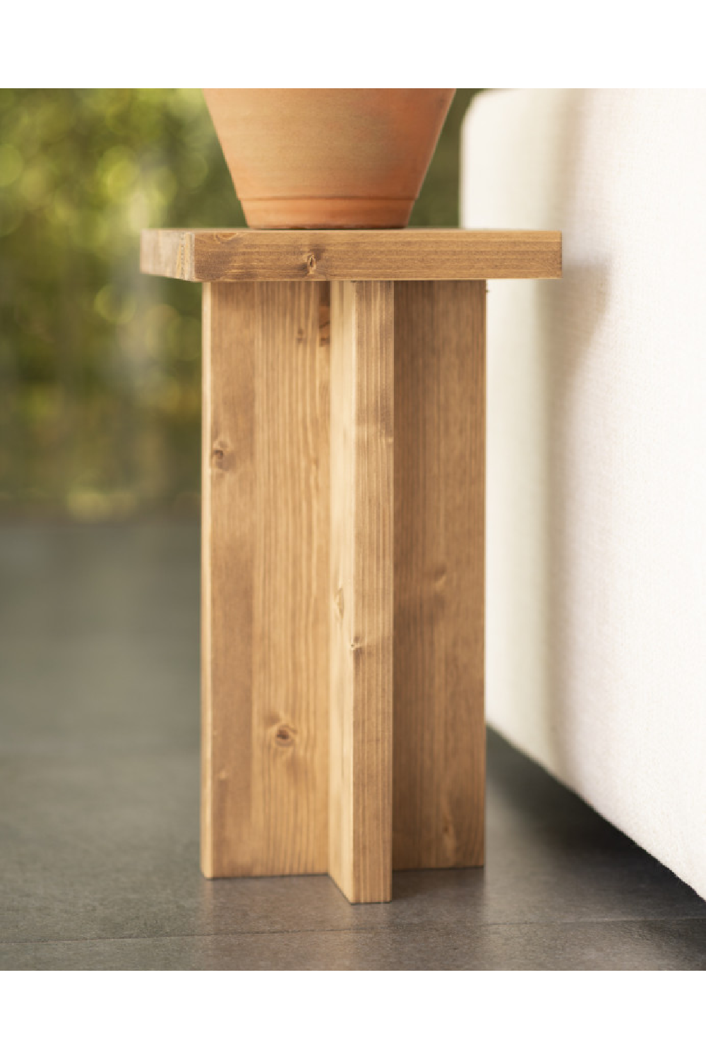 Square Solid Wood Side Table | Decowood Tena | Oroa.com