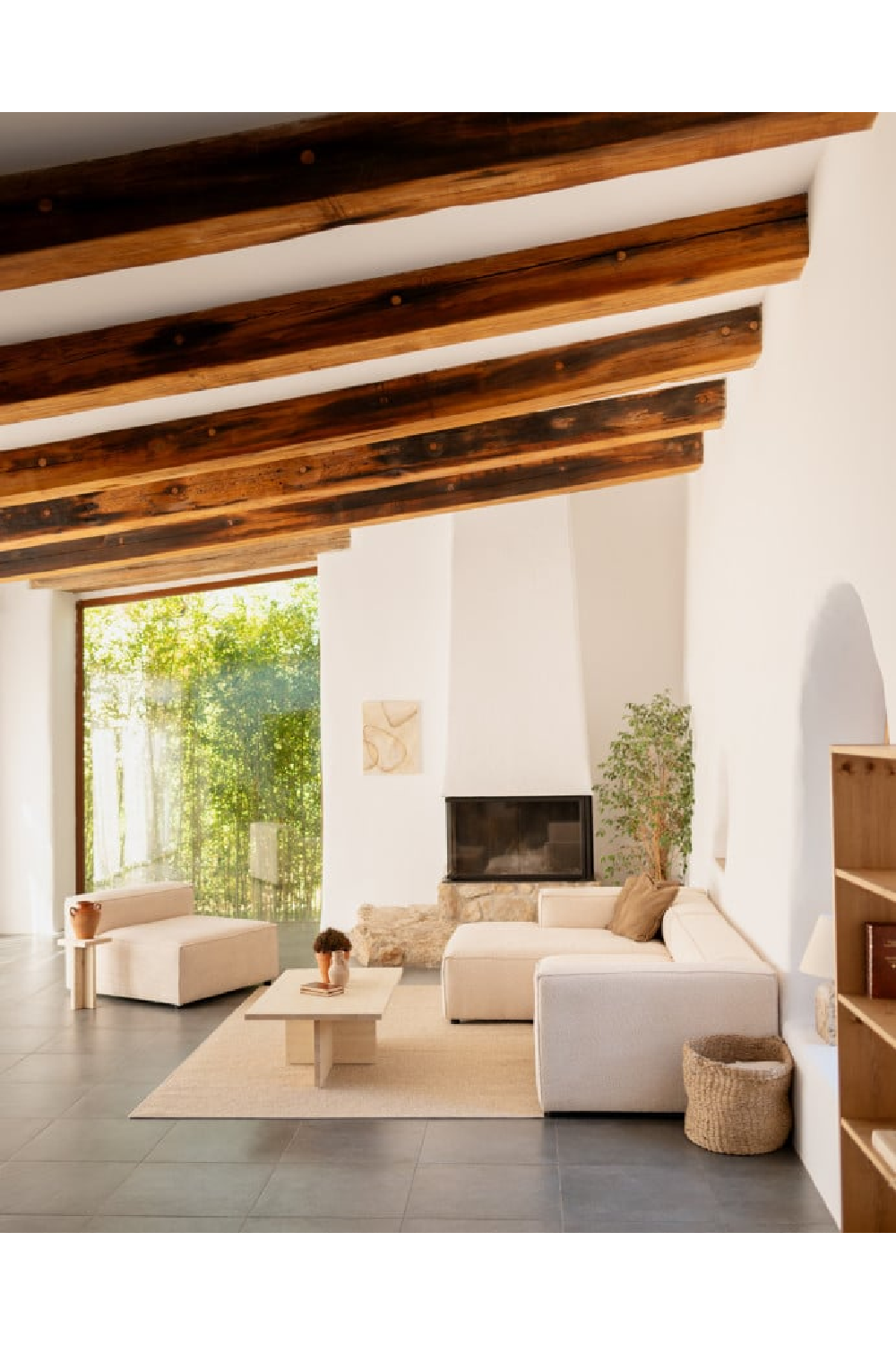 Rectangular Solid Wood Coffee Table | Decowood Tena | Oroa.com