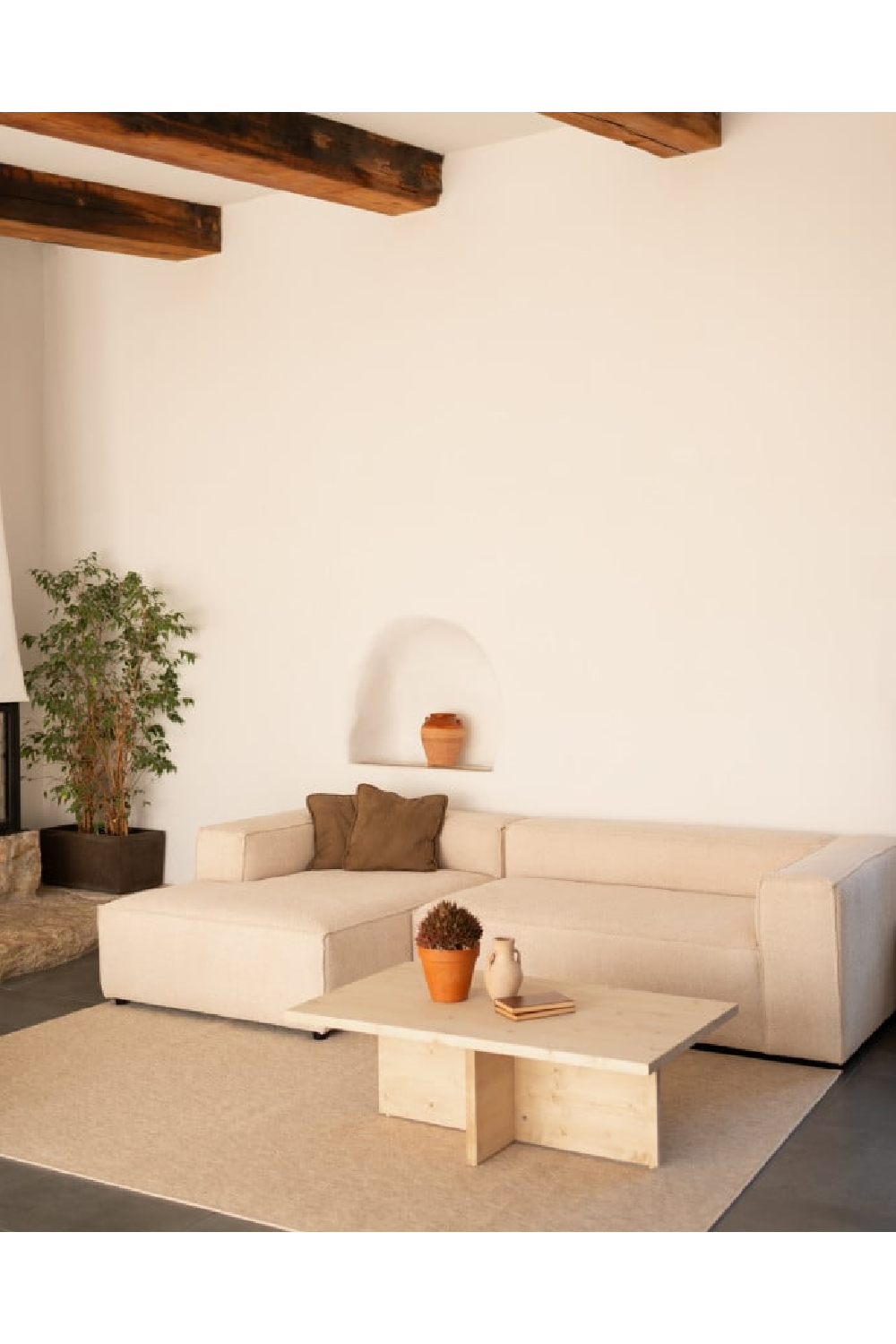 Rectangular Solid Wood Coffee Table | Decowood Tena | Oroa.com