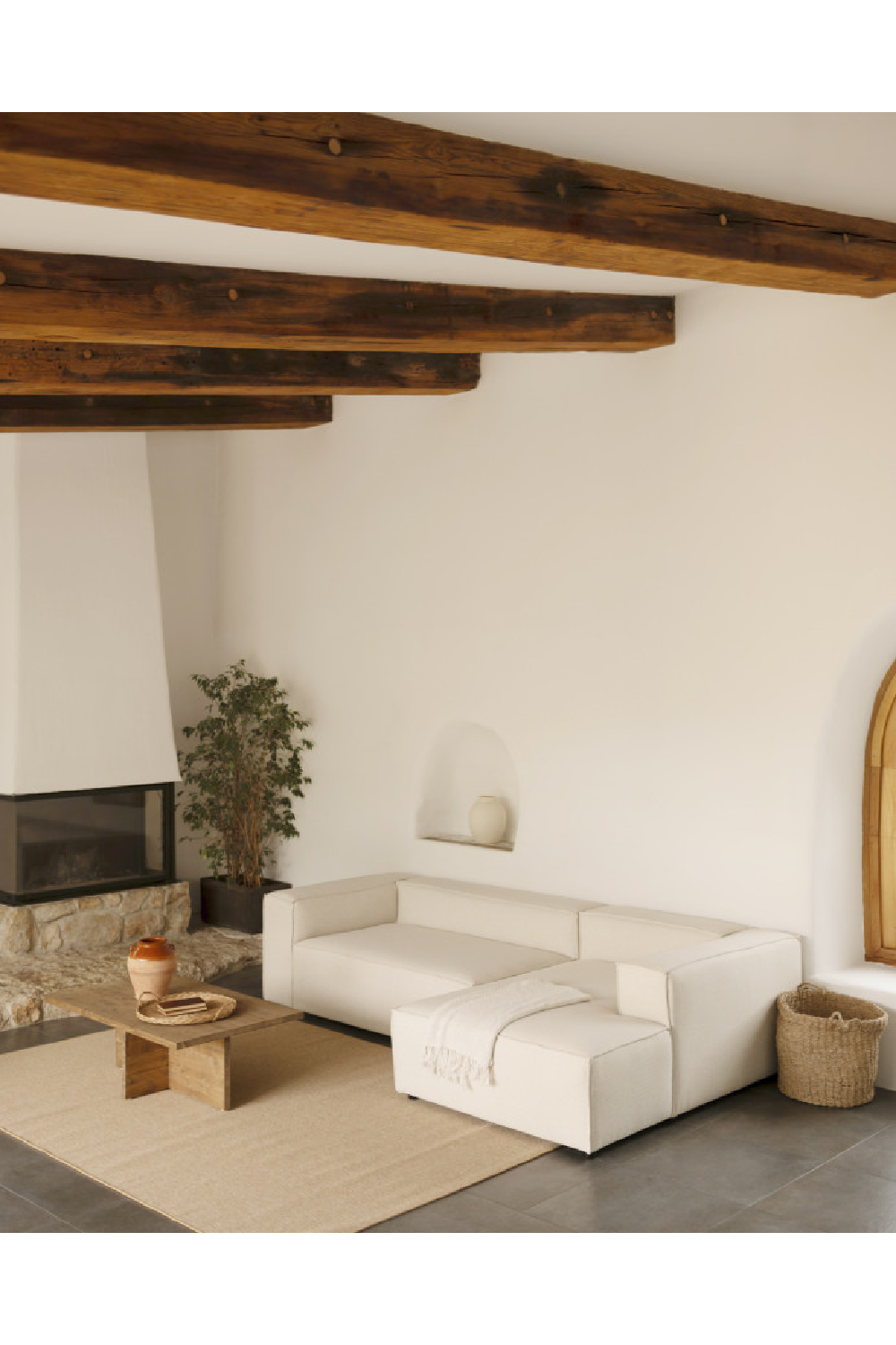 Rectangular Solid Wood Coffee Table | Decowood Tena | Oroa.com