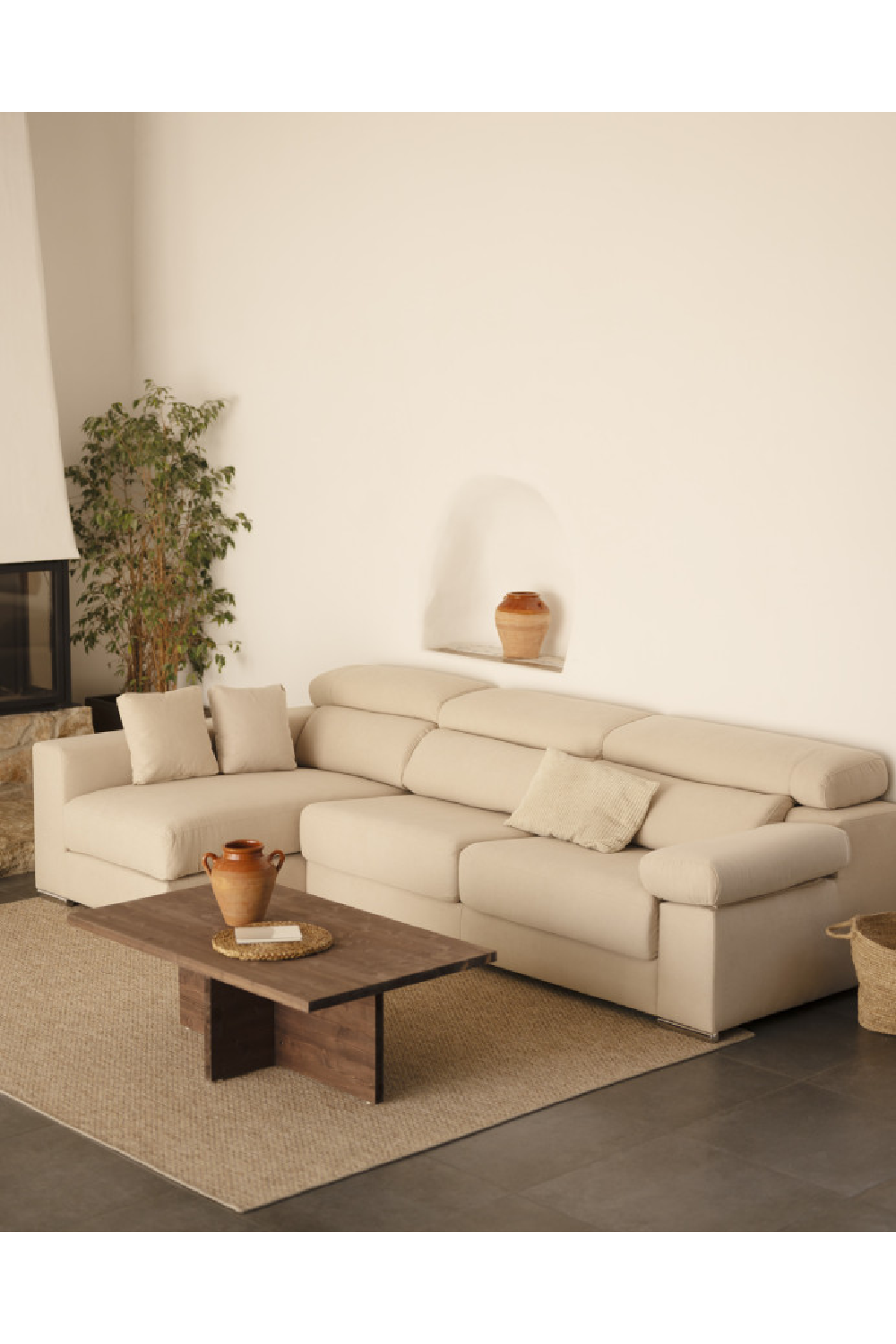 Rectangular Solid Wood Coffee Table | Decowood Tena | Oroa.com