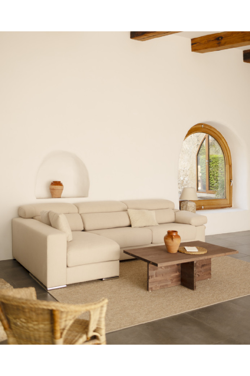 Rectangular Solid Wood Coffee Table | Decowood Tena | Oroa.com