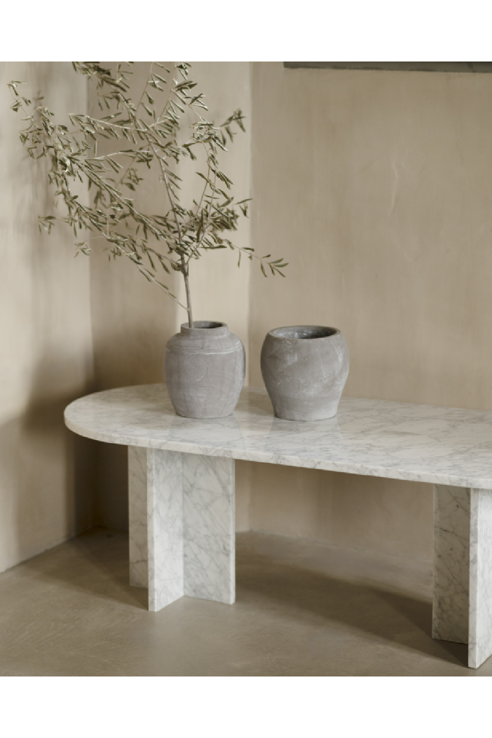 Oval Marble Coffee Table | Decowood Tuscany | Oroa.com