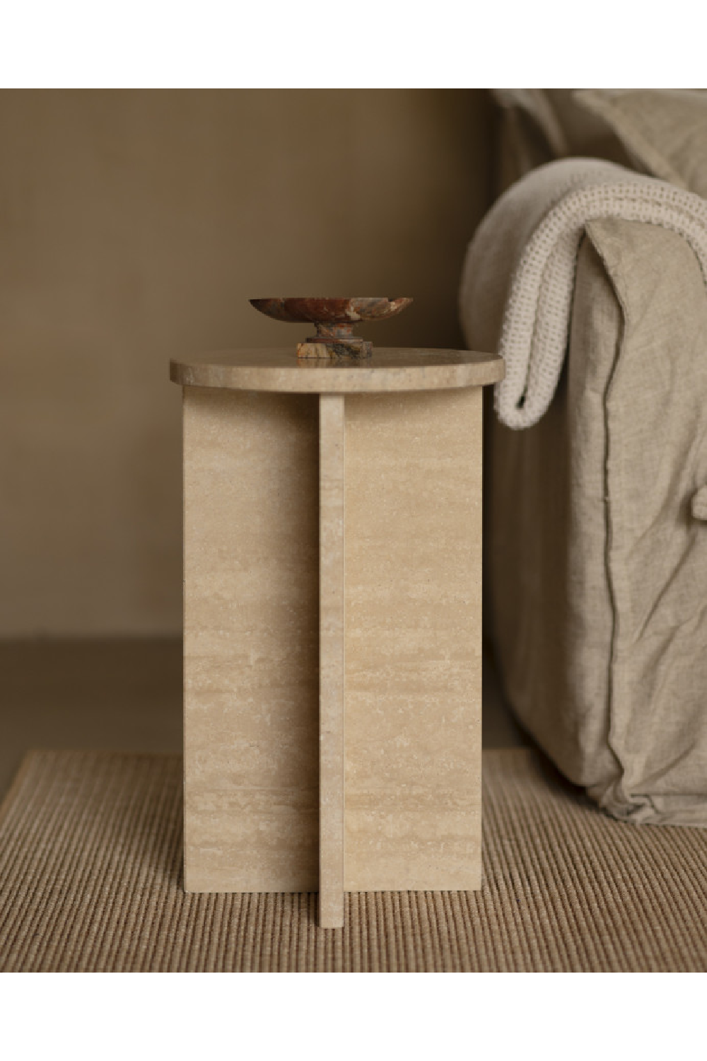 Round Marble Side Table | Decowood Tuscany | Oroa.com