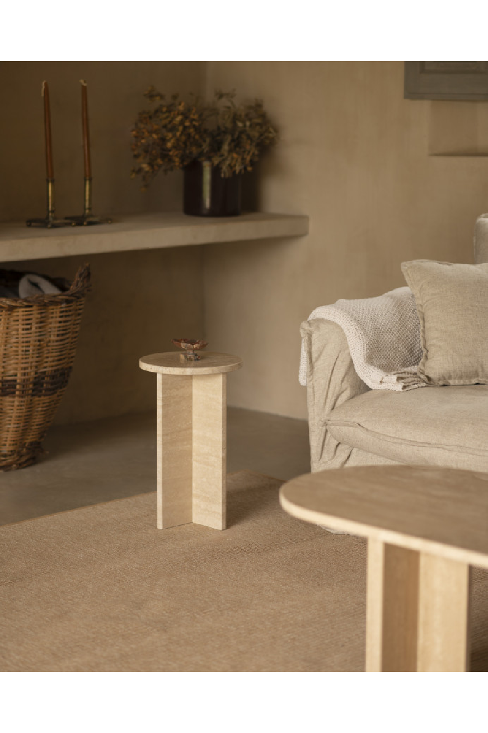 Round Marble Side Table | Decowood Tuscany | Oroa.com