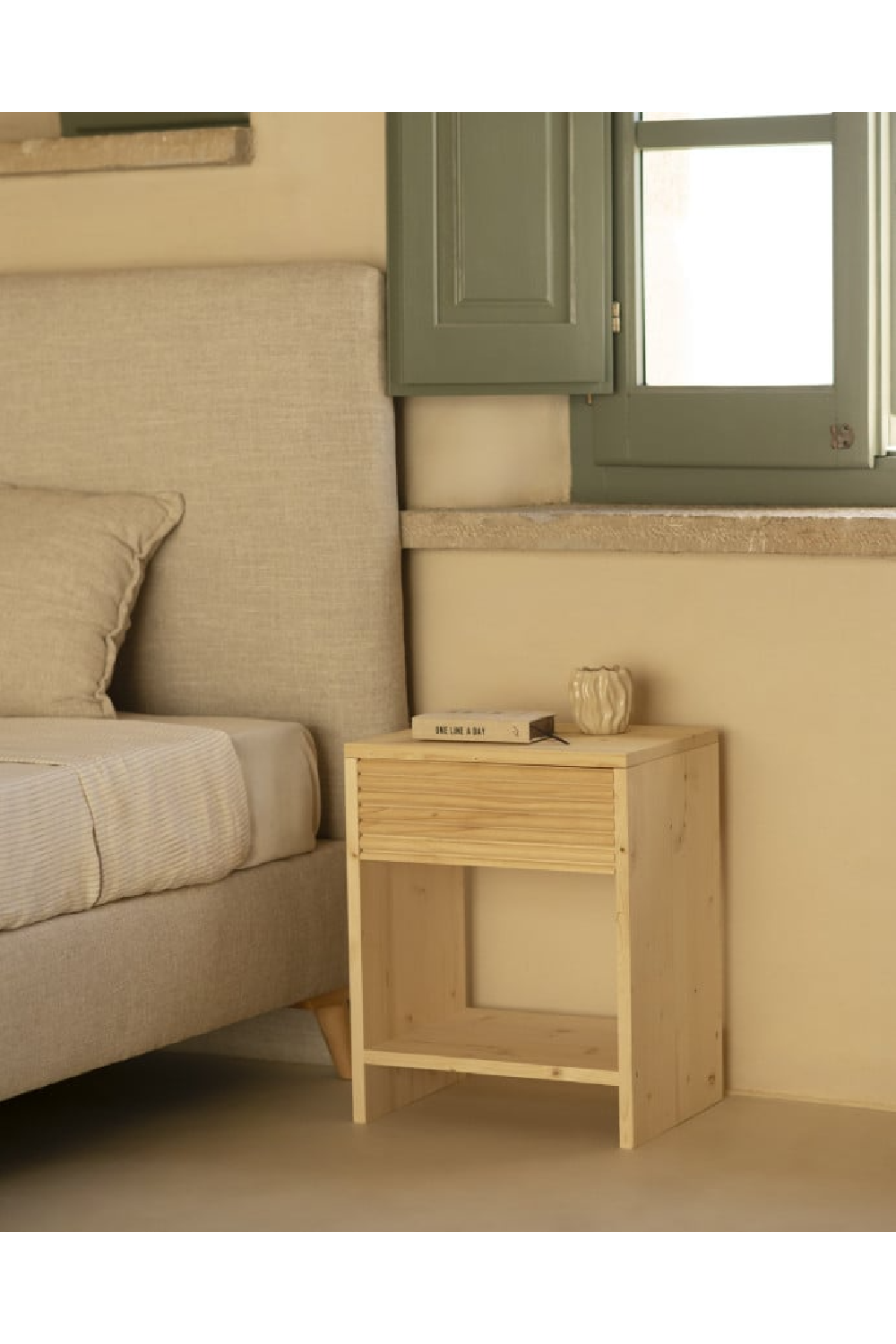 Fluted Drawer Nightstand | Decowood Ubud | OROA.com