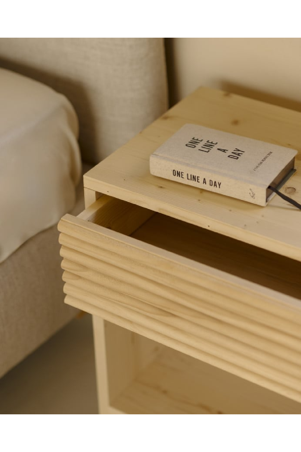 Fluted Drawer Nightstand | Decowood Ubud | OROA.com